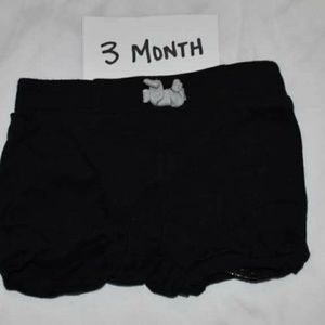 Black cotton shorts